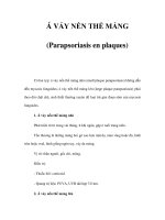 Á VẢY NẾN THỂ MẢNG (Parapsoriasis en plaques) pot