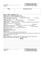 Đề Thi HKII  Địa Lý7