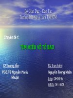 Chuyên đề 1: TÌM HIỂU VỀ TẾ BÀO pptx