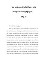 Xu hướng mới về điều trị mắt trong hội chứng Sjögren (Kỳ 1) Giới thiệu pps