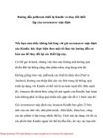 Hướng dẫn jailbreak thiết bị Kindle và thay đổi thiết lập của screensaver mặc định- P1 docx