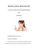 BỆNH DA TRONG BỆNH NỘI TIẾT (CUTANEOUS MANIFESTATIONS OF ENDOCRINE DISEASES) (Kỳ 4) doc