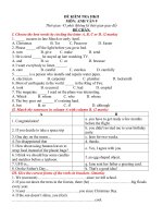 Đề Kiểm tra Học kỳ II môn Tiếng Anh khối 9_Đề chẵn