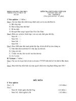Sử 6 cuối năm 06-07 (Đề+Biểu điểm)