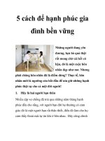 5 cách để hạnh phúc gia đình bền vững ppsx