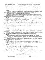 HSG Sinh 9 tỉnh Vĩnh Phúc 2007