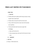 ĐỊNH LUẬT ÔM ĐỐI VỚI TOÀN MẠCH potx