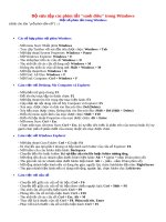 Bộ sưu tập các phím tắt trong Windows potx