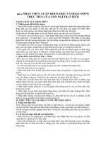 Bài 3: NHẬN THỨC LUẬN KHOA HỌC VÀ HOẠT ĐỘNG THỰC TIỄN CỦA CON NGƯỜI (3 TIẾT) pptx