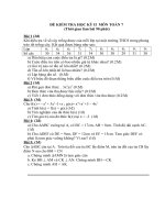 Đề KTHK II toán 7