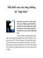 Nỗi khổ của các ông chồng đi 