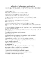 Câu hỏi tự kiểm tra sinh hóa động ppt