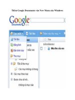 Thêm Google Documents vào New Menu của Windows doc
