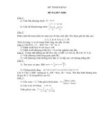 Đề tham khảo HKII môn toán 10