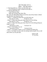 Đề kiểm tra học kì II - Lớp 9