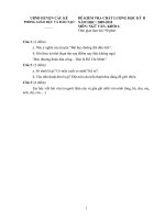 ĐỀ THI HỌC KỲ II MÔN VĂN 6