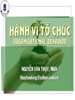 Chương 2: Những cơ sở của hành vi cá nhân pptx