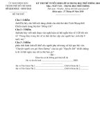 BAI THI TUYEN SINH THPT 2010