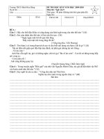 Đề thi và đáp án kọc kì 2