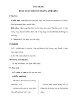 Giáo án Vật lý lớp 9 - ỨNG DỤNG ĐỊNH LUẬT TRUYỀN THẲNG ÁNH SÁNG pptx