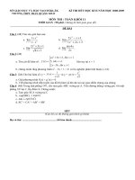 Thi học kì II Toán 11-Hot(Đáp án)