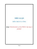 Tiểu luận môn dịch vụ công ( tl7 )