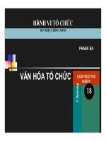 Văn hóa tổ chứcHành vi tổ chức
