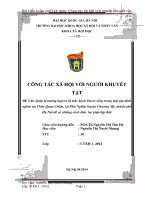 Phương pháp quản lý ca trong công tác xã hội với người khuyết tật
