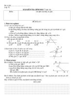 Đề KT hình 7 tiết 16