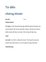 Từ điển chứng khoán Chủ đề Y pptx