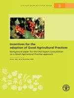Incentives for the adoption of Good Agricultural pps