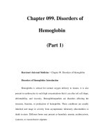 Chapter 099. Disorders of Hemoglobin (Part 1) pptx