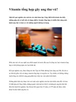 Vitamin tổng hợp gây ung thư vú? pot