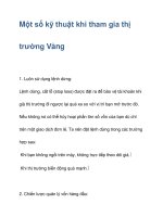 Một số kỹ thuật khi tham gia thị trường ppt