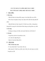 Vật lý lớp 9 - CÁC TÁC DỤNG CỦA DÒNG ĐIỆN XOAY CHIỀU ĐO CƯỜNG ĐỘ VÀ HIỆU ĐIỆN THẾ XOAY CHIỀU docx