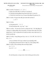 ĐỀ THI THỬ TỐT NGHIỆP MỚI NHẤT 2010