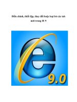 Điều chỉnh, thiết lập, thay đổi hoặc loại bỏ các tab mới trong IE 9- P1 pdf