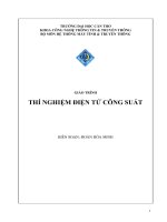 Giáo trình: Thí nghiệm điện tử công suất ppt