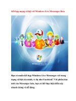 Kết hợp mạng xã hội với Windows Live Messenger Beta- P1 doc