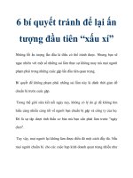 6 bí quyết tránh để lại ấn tượng đầu tiên “xấu xí” potx