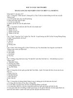 Đáp án dự thi tìm hiểu thăng long hà nội nghìn năm văn hiến và anh hùng