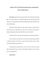 Bệnh LUPUT BAN ĐỎ (Systemische lupus erythematodes SLE) và thuốc điều trị docx