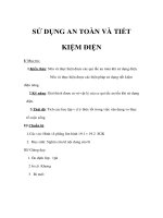 Giáo án Vật lý lớp 9 - SỬ DỤNG AN TOÀN VÀ TIẾT KIỆM ĐIỆN potx