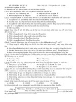 Đề + ĐA kiểm tra HK 2 lớp 8 môn lí