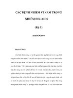 CÁC BỆNH NHIỄM VI NẤM TRONG NHIỄM HIV/AIDS (Kỳ 1) docx