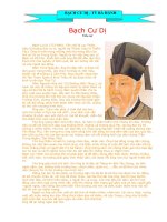 BẠCH CƯ DỊ - TỲ BÀ HÀNH