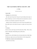 VIỆT NAM TRONG NHỮNG NĂM 1939 – 1945 (1 Tiết) - Giáo án lịch sử lớp 9 ppt