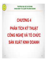 Phân tích kỹ thuật công nghệ và tổ chức sản xuất kinh doanh