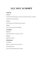 Vật lý 8 - LỰC ĐẨY ÁCSIMÉT doc