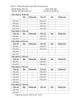 PHỤ LỤC TỔNG HỢP KẾT QUẢ TỰ ĐÁNH GIÁ KĐCL